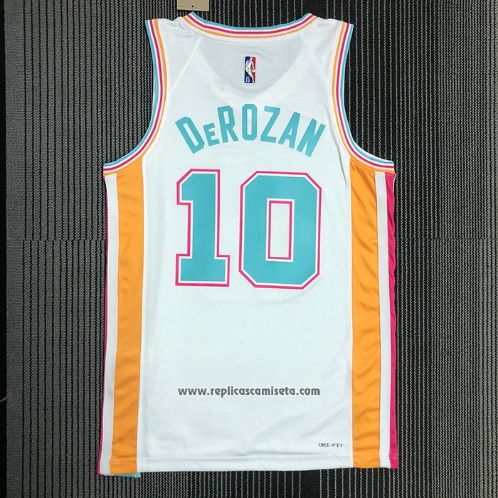 Camiseta San Antonio Spurs DeMar DeRozan #10 Ciudad 2021-22 Blanco